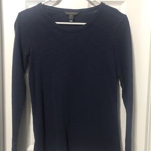 Navy blue long sleeve shirt
